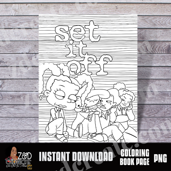 Set it Off Coloring Book Page