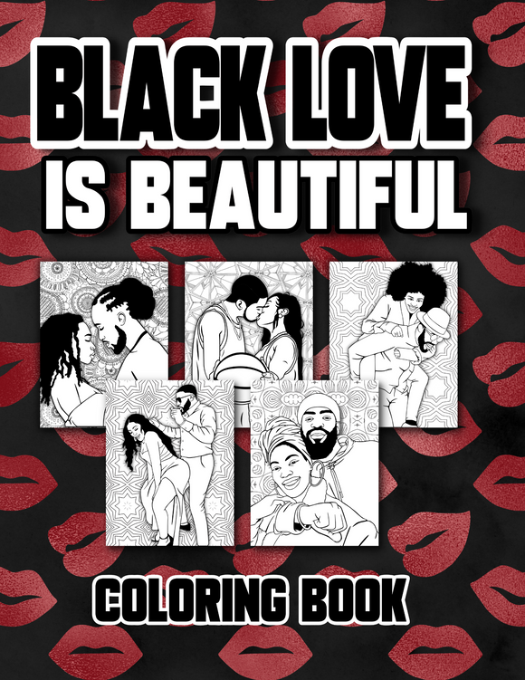 BLACK LOVE Coloring Book Template - Canva