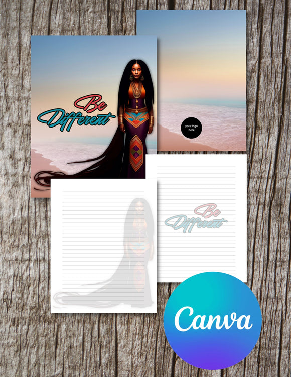 Be Different  journal template ... Canva Templates