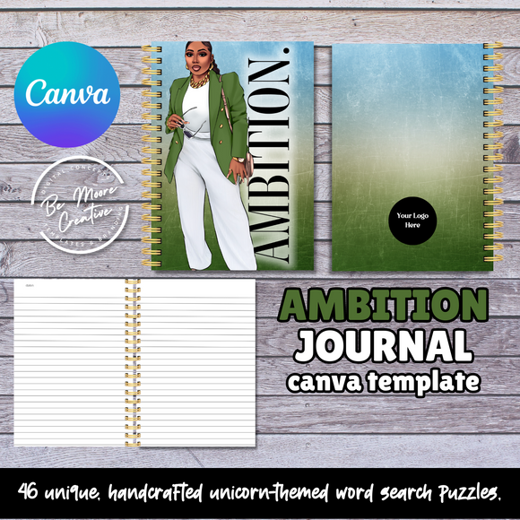 AMBITION journal template ... Canva Templates