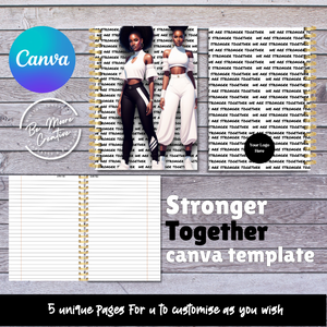 Stronger together  journal template ... Canva Templates