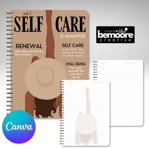 Self Care Magazine Journal Template  ... Canva Templates