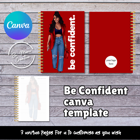 Be Confident Journal Template  ... Canva Templates