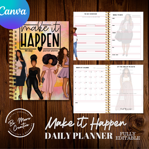 Make it Happen journal Planner Template - Canva