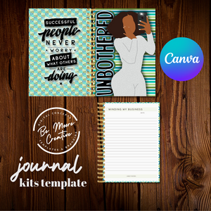 UNBOTHERED Journal Kit Template Canva