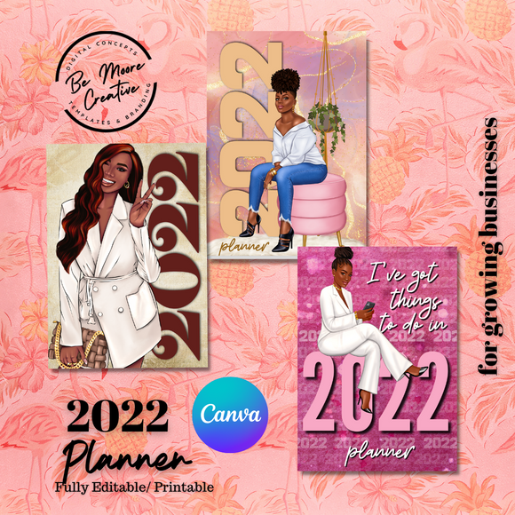 2022 Planner 4 Cover Option  Template - Canva