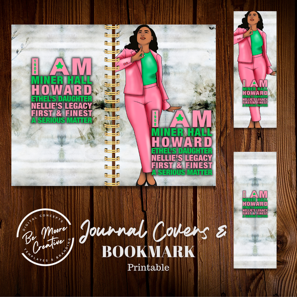 I AM Printable Journal Covers & Bookmark PNG