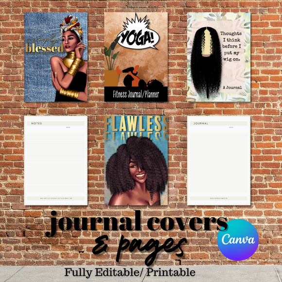 Journal Covers and Pages Templates - Canva