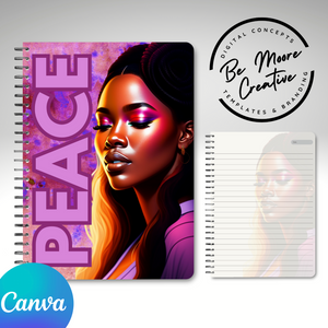 Peace journal template ... Canva Templates