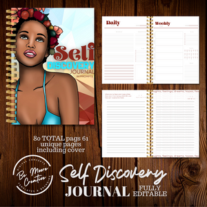 Self Discovery Journal Template with Prompts- Canva