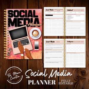 Social Media Journal/Planner Templates Fully Editable - Canva