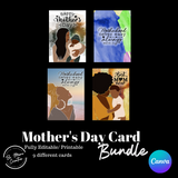Mother's Day Printable Greeting Card Bundle Canva Template