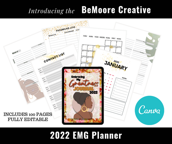 Embracing My Greatness  Planner Template - Canva