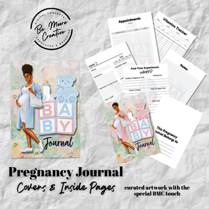 Pregnancy-Baby Journal/Planner Templates Fully Editable - Canva