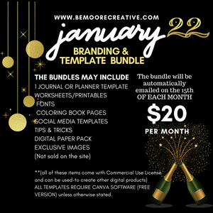 JANUARY 2022 BeMoore Creative Membership BUNDLE