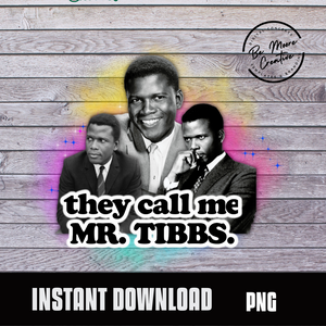 Sidney Poitier  DIGITAL FILE PNG for Sublimation and Print and Cut