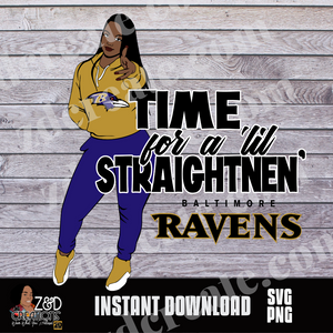 Ravens Straigtenen Girl DIGITAL FILE