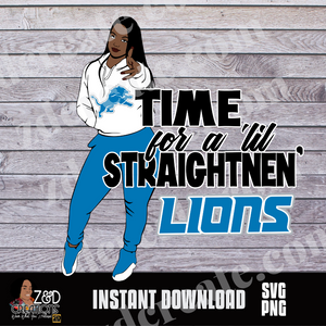 Lions Straigtenen Girl DIGITAL FILE