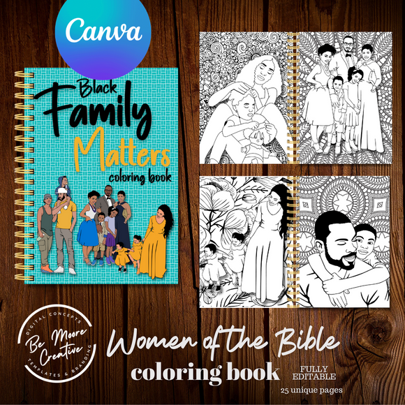 BLACK FAMILY MATTERS Coloring Book Template - Canva