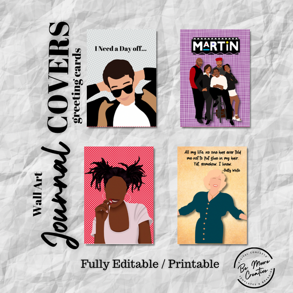 Pop Culture Journal Covers, Wall Art, Greeting Card Templates - Canva