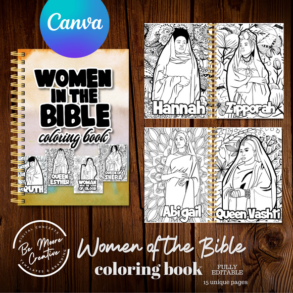 Women of the Bible Coloring Book Template - Canva